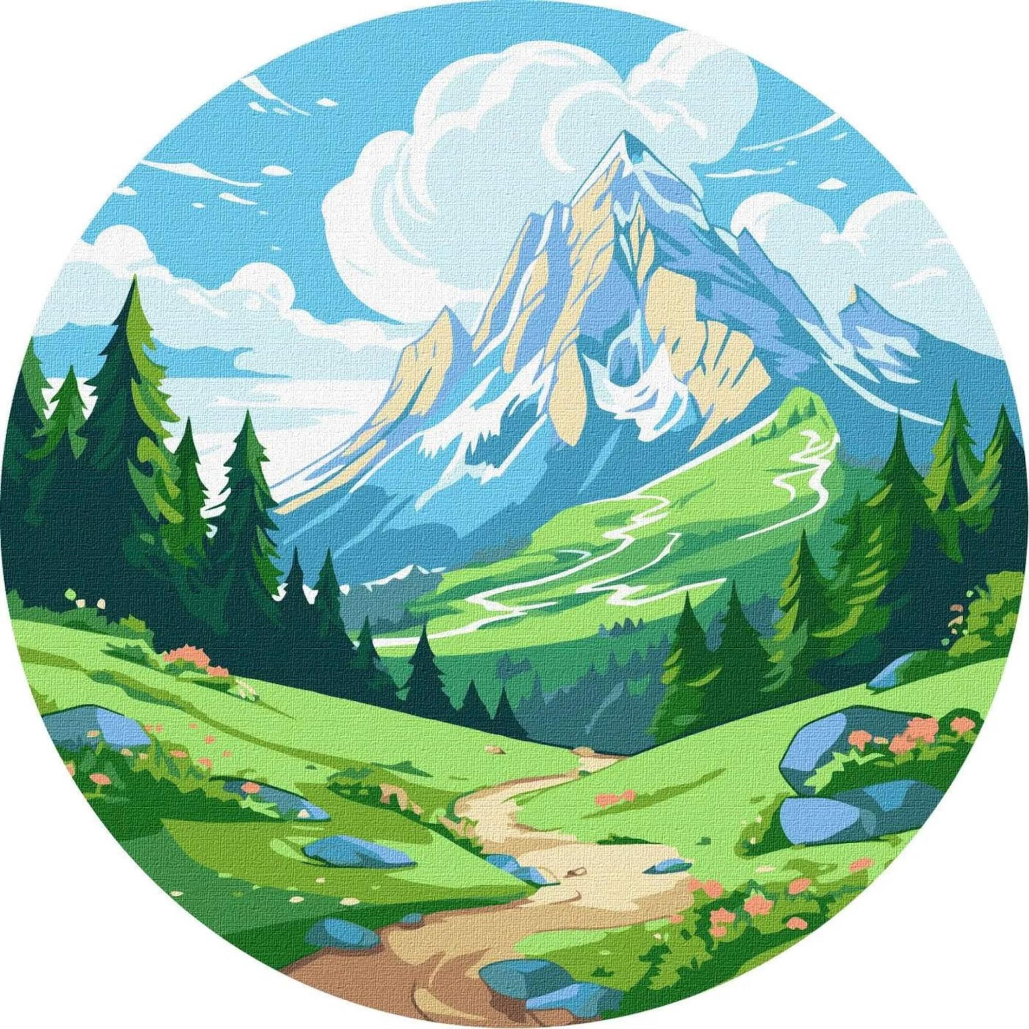 Ideyka Green Valley Painting by Numbers Kit